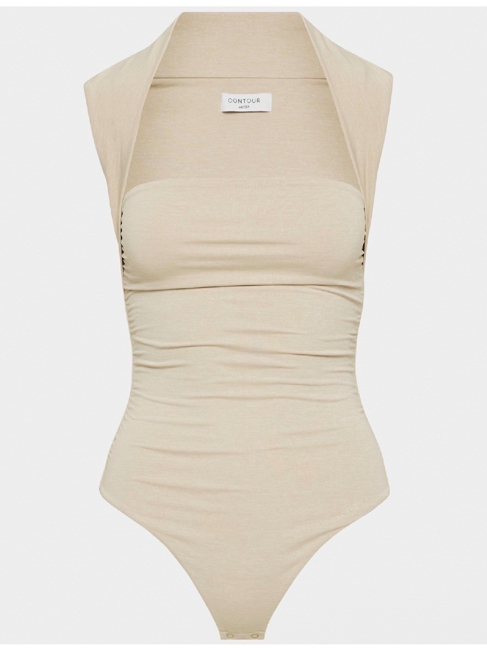 Aritzia Contour Flourish Bodysuit Beige Sz S